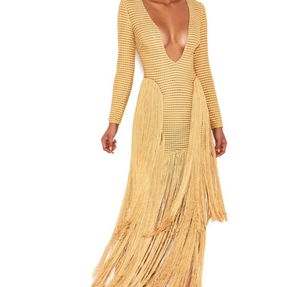 Deep v neck dress